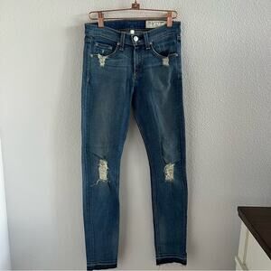 Rag & Bone x Intermix Capri Distressed Jeans Denim 25